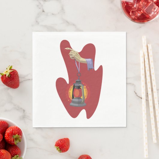 Het houden van een Lantaar Servet (Insitu)