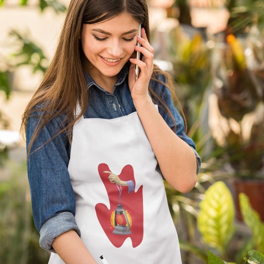 Het houden van een Lantaar Standaard Schort