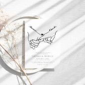 Het houden van Handen Eenvoudige Minimale Bruiloft Kaart