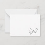 Het houden van Handen Eenvoudige Minimale Bruiloft Notitiekaartje (Voorkant)