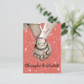 Het houden van Hands Lovers Gepersonaliseerd Briefkaart (Staand voorkant)