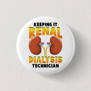 Het houden van het nierdialyse technicus niergroep ronde button 3,2 cm