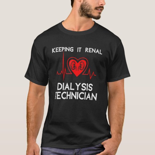 Het houden van het nierdialyseproces Technicus har T-shirt (Voorkant)