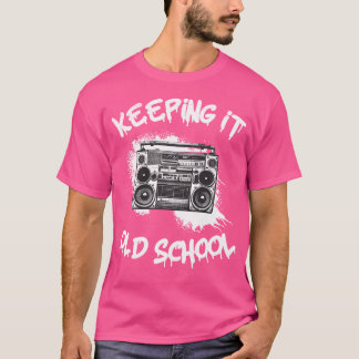 Het houden van het Old School Boombox 80s Hip Hop T-shirt