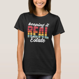 Het houden van het Real Estate Retro T-shirt