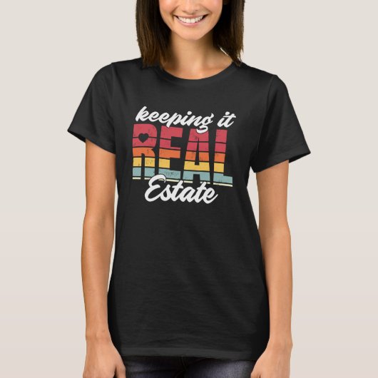 Het houden van het Real Estate Retro T-shirt (Voorkant)