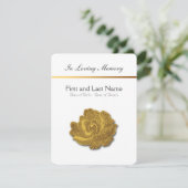 Het houden van het Roos van het Geheugen 1 Funera Kaart (Staand voorkant)