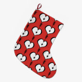 Het houden van je hart witte kerst stoppen grote kerstsok (Voorkant (Hangend))