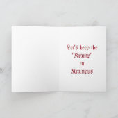 Het houden van Krampus Feestdagen Kaart (Binnen)