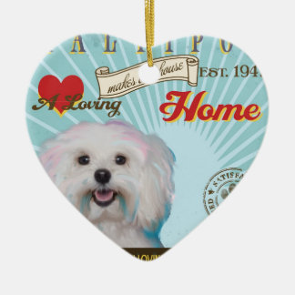 Het Houden van Maltipoo maakt Ons Huis van het Keramisch Ornament