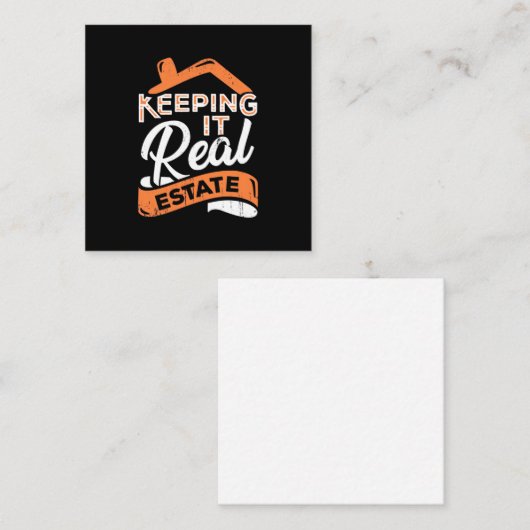 Het houden van onroerend goed notitiekaartje (Voorkant / Achterkant)