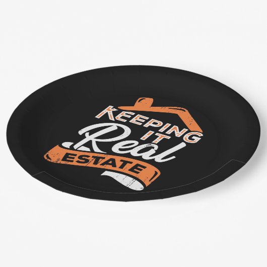 Het houden van onroerend goed papieren bordje (Gekanteld)