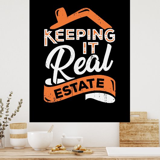 Het houden van onroerend goed poster (Keuken)