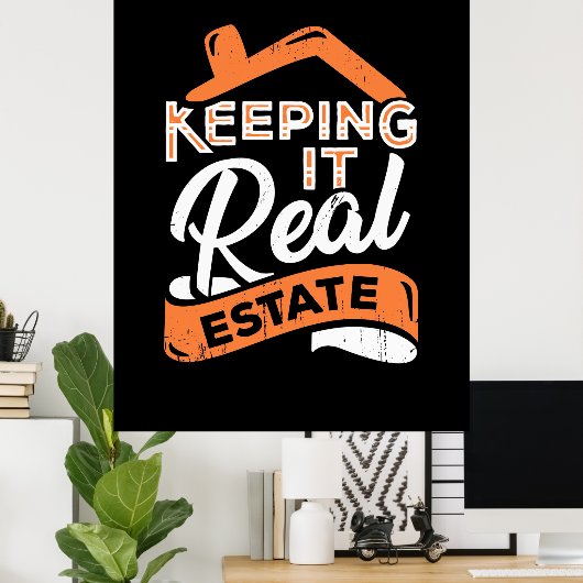 Het houden van onroerend goed poster (Thuiskantoor)