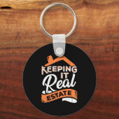 Het houden van onroerend goed sleutelhanger (Voorkant)