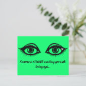 Het houden van Oogst roept het Aanmoedigen Groen C Briefkaart (Staand voorkant)