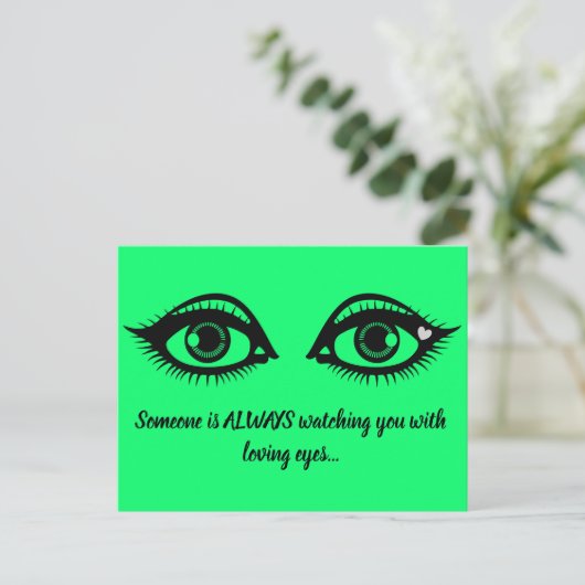 Het houden van Oogst roept het Aanmoedigen Groen C Briefkaart (Staand voorkant)