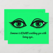 Het houden van Oogst roept het Aanmoedigen Groen C Briefkaart (Voorkant / Achterkant)