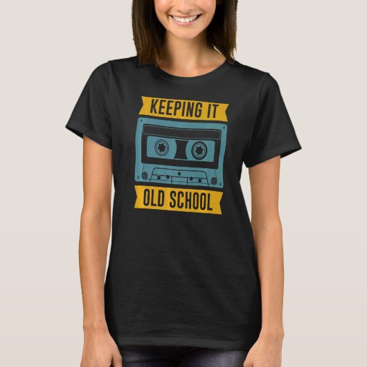 Het houden van Oude School Retro Cassette Oude Cod T-shirt (Voorkant)
