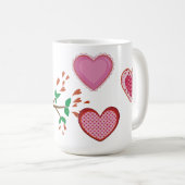 Het houden van Owl koppel op een tak Koffiemok (Voorkant rechts)