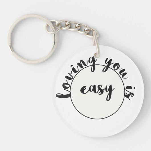 Het houden van u is gemakkelijke Romantic Valentij Sleutelhanger (Voorkant)