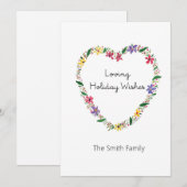 Het houden van Vakantiedagen met Personalisatie Feestdagenkaart (Voorkant / Achterkant)