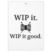 Het houden van WIP het Goede Kunsten Klembord (Achterkant)