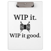 Het houden van WIP het Goede Kunsten Klembord (Voorkant)