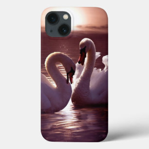 Het houden Zwans die een Hart vormen iPhone 13 Hoesje