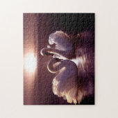 Het houden Zwans die een Hart vormen Legpuzzel (Verticaal)