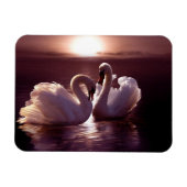 Het houden Zwans die een Hart vormen Magneet (Horizontaal)