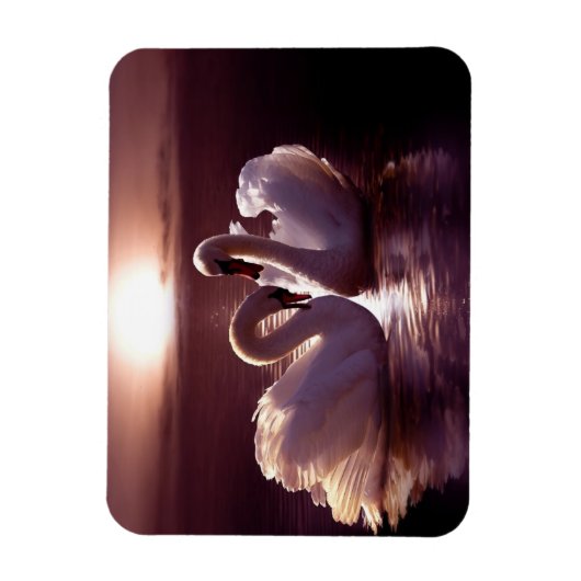 Het houden Zwans die een Hart vormen Magneet (Verticaal)