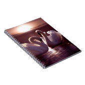 Het houden Zwans die een Hart vormen Notitieboek (Rechterzijde)