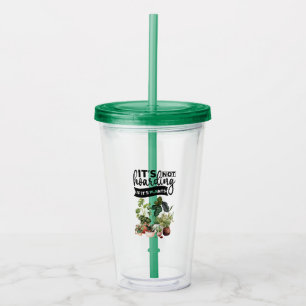 Het houdt niet op als zijn planten acryl drinkbeker