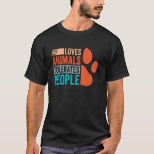 Het houdt van dieren tolt mensen grappig Dierenvri T-shirt