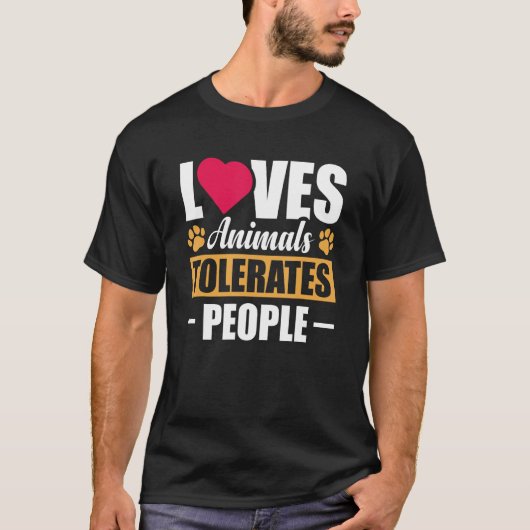 Het houdt van dieren tolt mensen t-shirt (Voorkant)