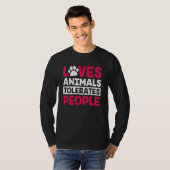 Het houdt van dieren tolt mensen t-shirt (Voorkant volledig)