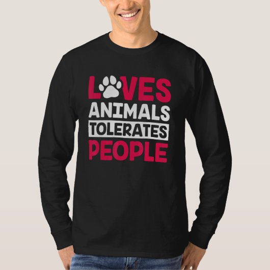 Het houdt van dieren tolt mensen t-shirt (Voorkant)