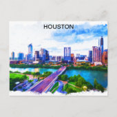 Het Houston Texas Panorama Uitzicht Briefkaart (Voorkant)