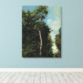 Het hout op de Cote de Grace in Honfleur Canvas Afdruk (Insitu (Houten vloer))