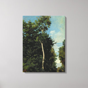 Het hout op de Cote de Grace in Honfleur Canvas Afdruk