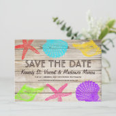 Het Hout van de zee sparen de Datum Save The Date (Staand voorkant)