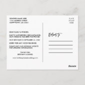 Het Hout van het Manuscript van de borstel verande Briefkaart (Achterkant)