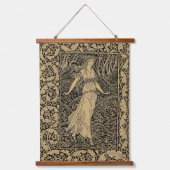 Het hout voorbij de wereld door William Morris Hangend Wandkleed (Voorkant)