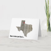 Het Houten Knipsel van Texas met Beweegbaar Hart Kaart (Voorkant)