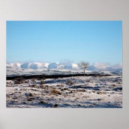 Het Howgill Fells-winter Engeland Kerstkaart Poster