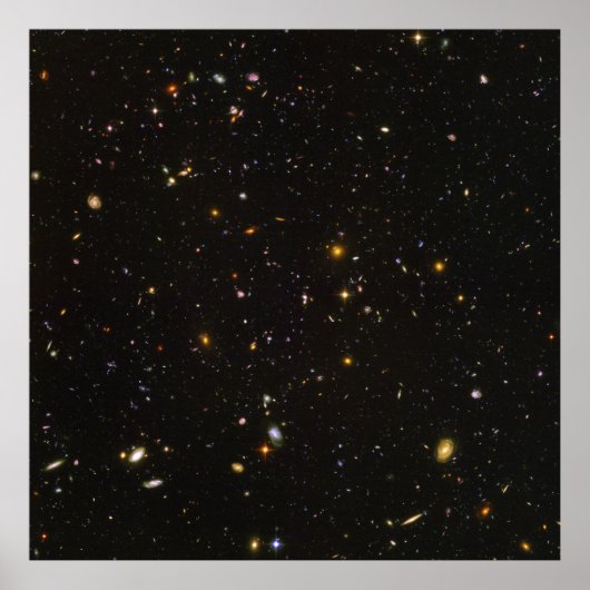 Het Hubble Ultra Deep Afbeelding van de Ruimte van Poster (Voorkant)
