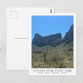 Het huidige Arizona Desert Picacho Peak Trails Bri Briefkaart (Voorkant / Achterkant)