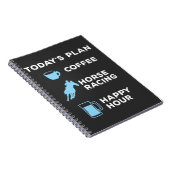 Het huidige plan Coffee Horse Racing Beer Drink Notitieboek (Rechterzijde)