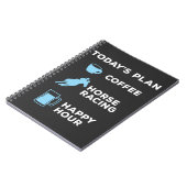 Het huidige plan Coffee Horse Racing Beer Drink Notitieboek (Linkerzijde)